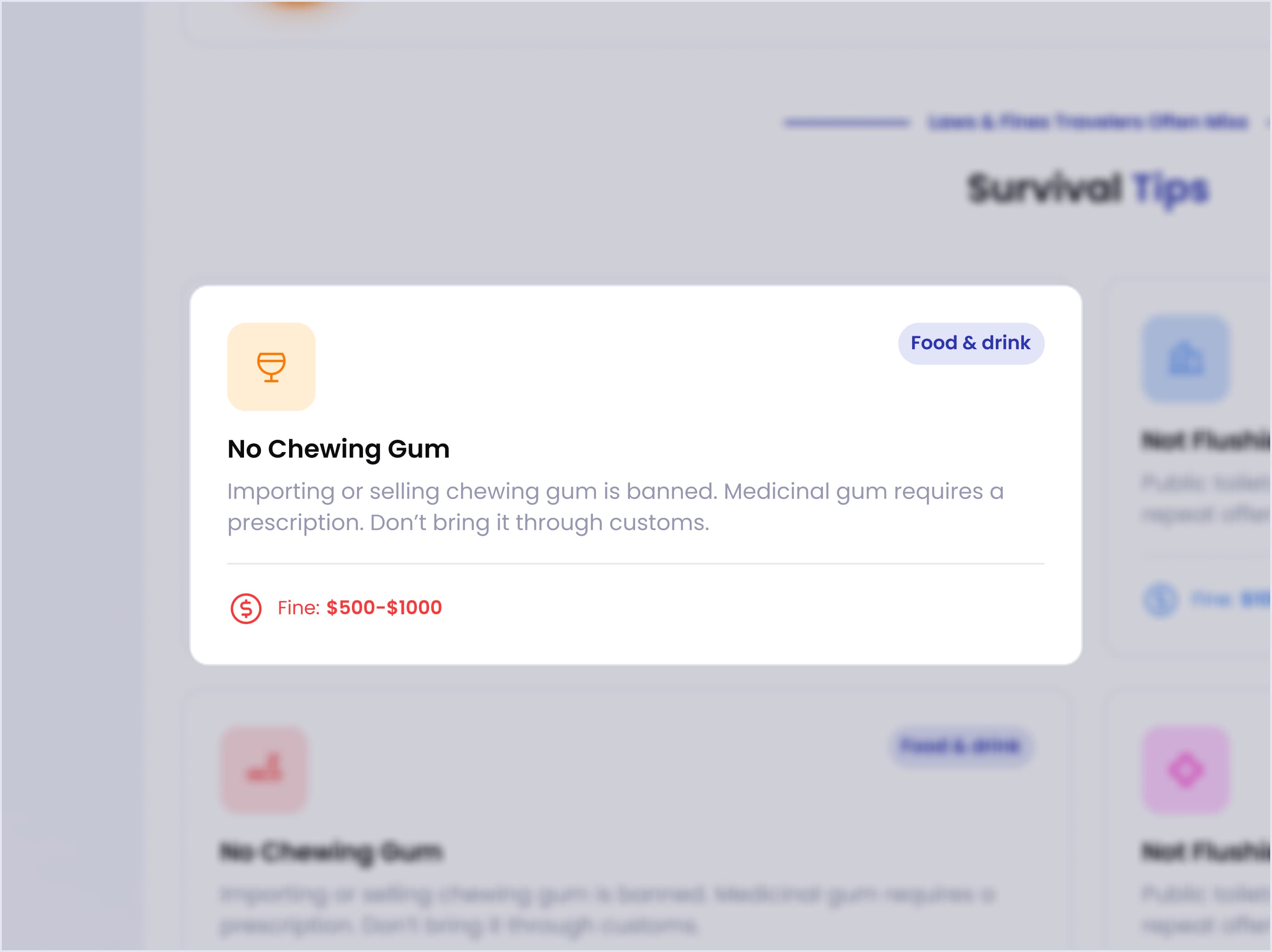 Survival tips
